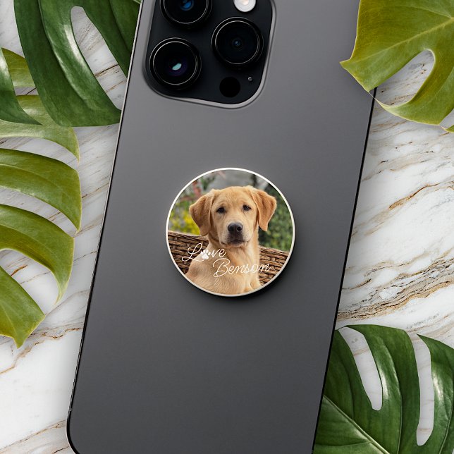 Personalized My Best Friend Photo Love Paw PopSocket (Creator Uploaded)