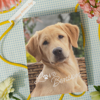 Personalized My Best Friend Picture Love Paw Print Card