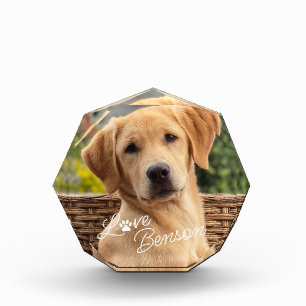 Personalized My Best Friend Picture Love Paw Print Photo Block