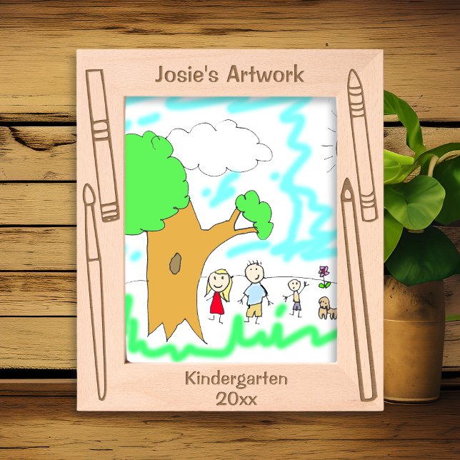 Personalized My Child's Artwork Engraved Frames (Creator Uploaded)