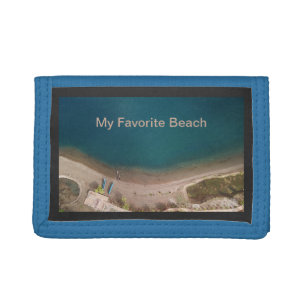 Personalized My Favorite Beach Tri-fold Wallet