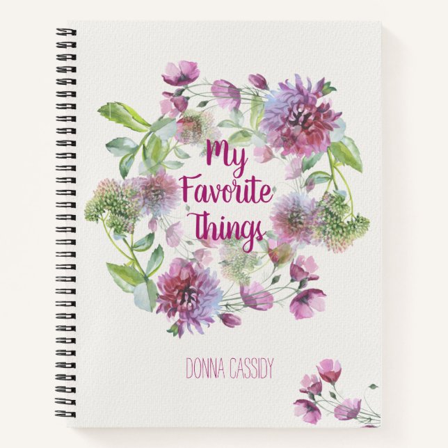 Personalized My Favorite Things Notebook (Front)