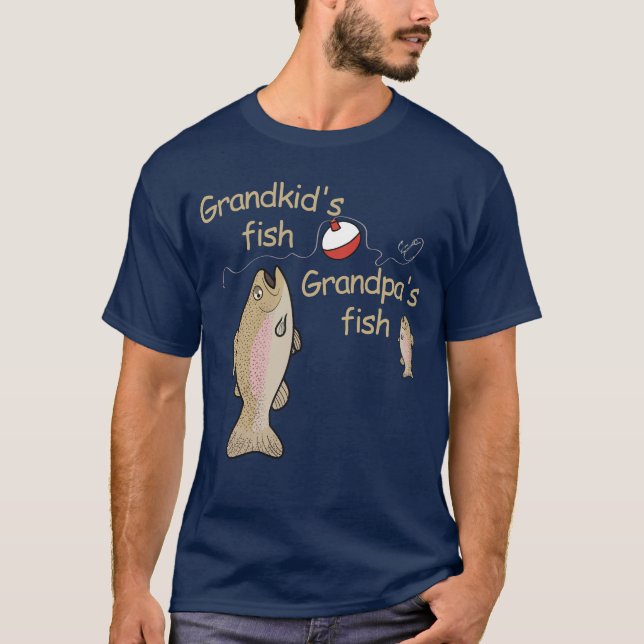 Personalized My Fish, Grandpas Fish T-Shirt (Front)