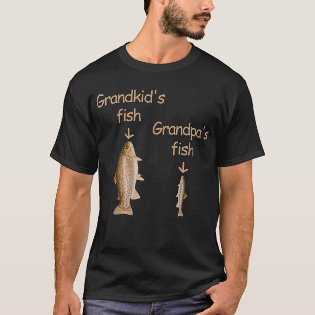 Personalized My Fish, Grandpas Fish T-Shirt (Front)