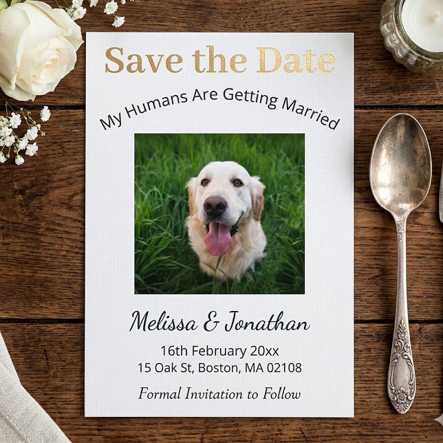 Personalized My Humans Are Getting Married Save The Date (Creator Uploaded)