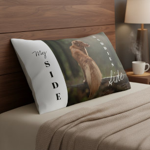 Personalized "My Side" Custom Dog Photo Split -  Pillow Case