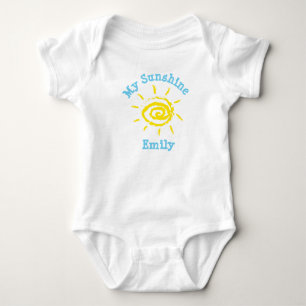 Personalized My Sunshine Baby Name Baby Bodysuit