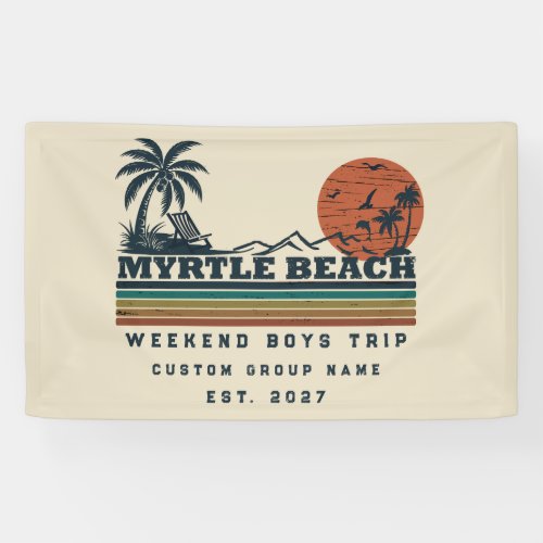 Personalized Myrtle Beach Weekend Bachelor Party Banner