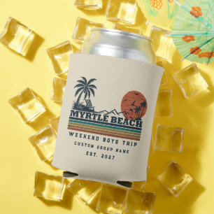 Personalized Myrtle Beach Weekend Bachelor Party Can Cooler