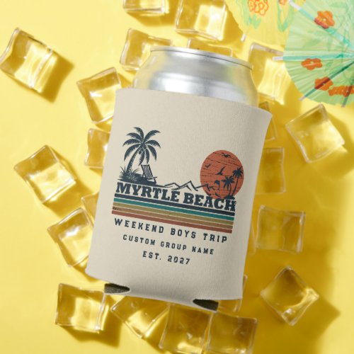 Personalized Myrtle Beach Weekend Bachelor Party Can Cooler