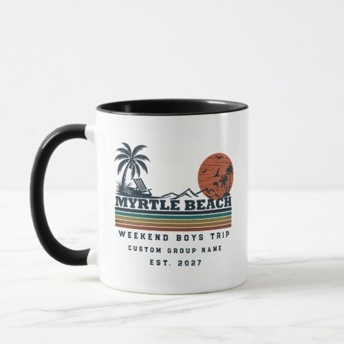 Personalized Myrtle Beach Weekend Bachelor Party Mug