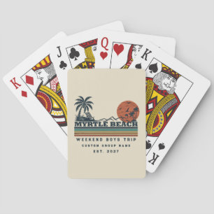 Personalized Myrtle Beach Weekend Bachelor Party Poker Cards