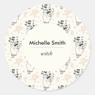 Personalized Mystic Bohemian Classic Round Sticker