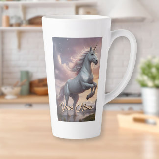 Personalized Mystic White Unicorn Latte Mug