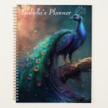 Personalized Mystical Beautiful Peacock in Forest Planner<br><div class="desc">Personalized Mystical Beautiful Peacock in Forest Planner Are you peacock lover? If yes, then this is a beautiful mystical beautiful peacock painting planner for you. This is a beautiful and eye-catching elegant colorful blue, purple and green peacock in forest planner for baby, kids, boys & girls living room, bedroom wall...</div>