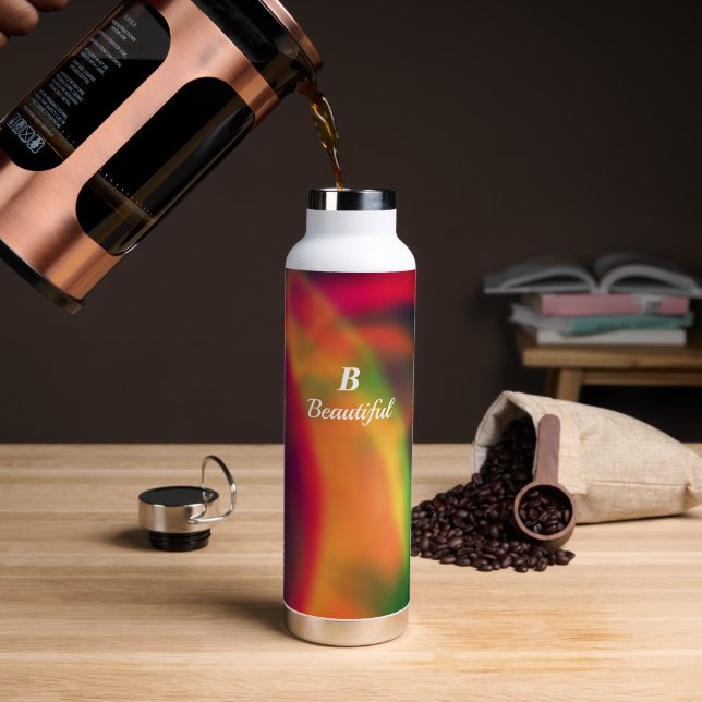 Personalized Mystical Rainbow Water Bottle (Coffee (Rotated))