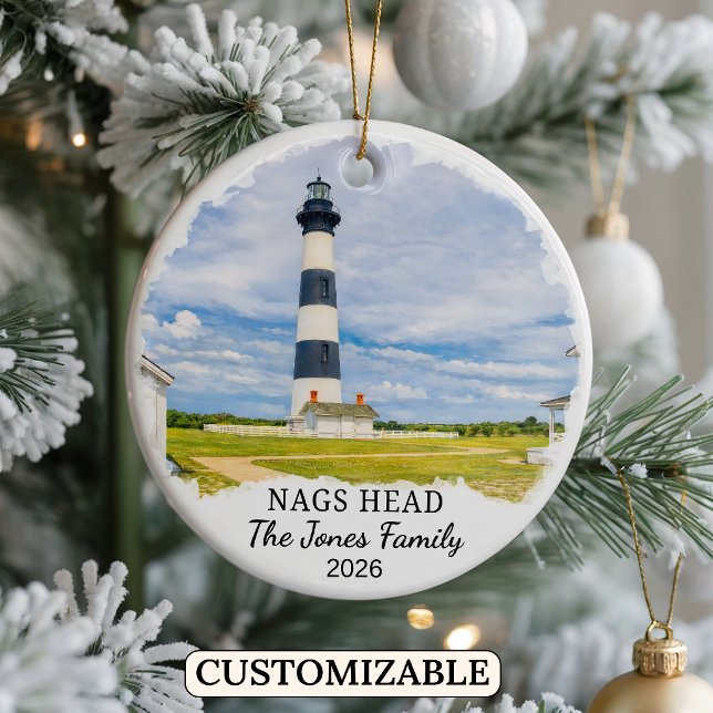 Personalized Nags Head Ornament, North Carolina Ceramic Ornament (Creator Uploaded)