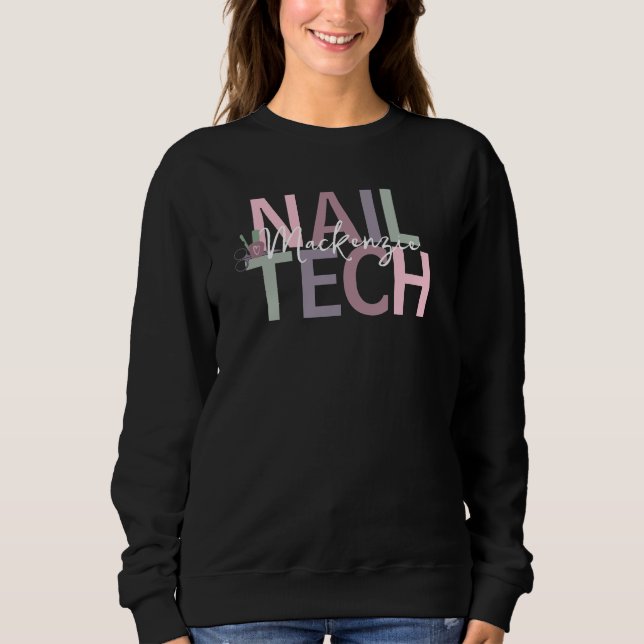 Personalized Nail Tech Sweatshirt (Front)