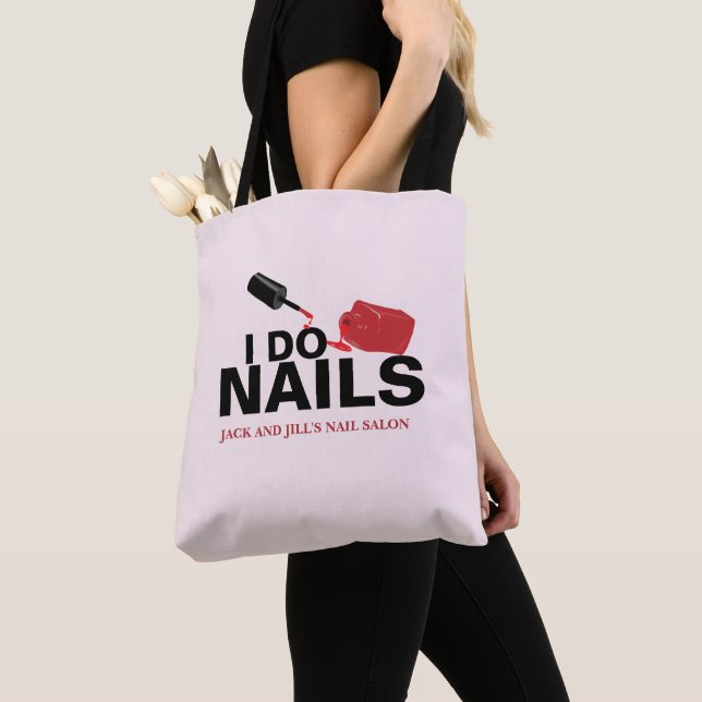 Personalized Nail Technician Tote Bag (Close Up)