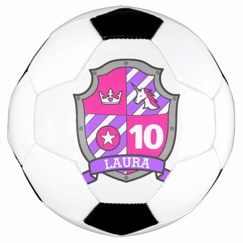 Personalized name 10th birthday girls soccer ball