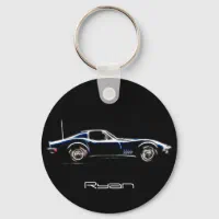 Personalized hot sale corvette keychain