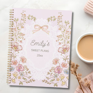 Personalized Name 2026 Weekly Monthly Floral Planner