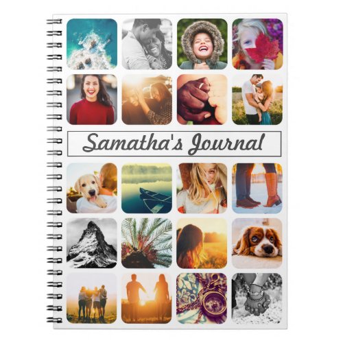 Personalized Name  20 Photo Notebook