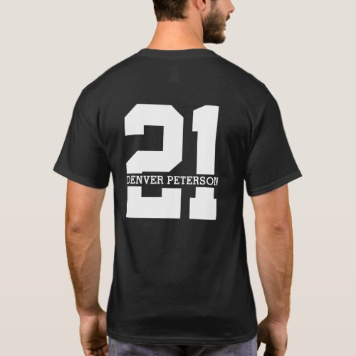 Personalized Name 21st Birthday Modern  T_Shirt