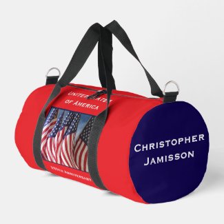 Personalized Name 250th Anniversary USA Flags