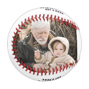 Personalized name &2 photo Grandpa Baseball