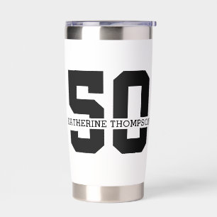 Personalized Name 50th Birthday Modern  Insulated Tumbler