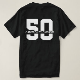 Personalized Name 50th Birthday Modern T-Shirt