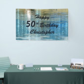 Personalized Name 50th Birthday Reflection in Lake Banner (Tradeshow)
