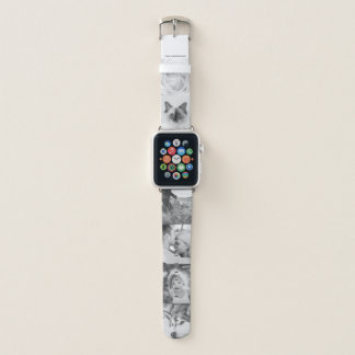 Personalized Name 6 Photo Collage Apple Watch Band