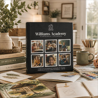 Personalized Name 6 Photo Homeschool Binder