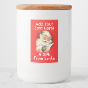 Personalized Name A Gift From Santa Claus Vintage Food Label