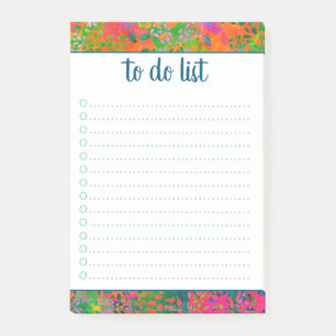 Personalized Name Abstract Colorful To Do List Post-it Notes