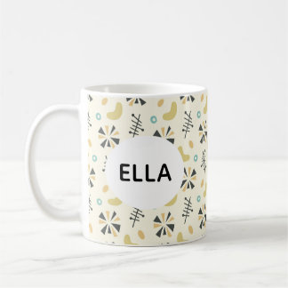 Personalized Name Abstract Retro 1950s Coffee Mug