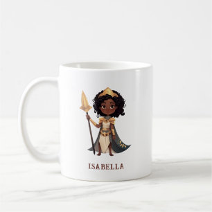 Personalized Name African Little Knight Warrior Coffee Mug