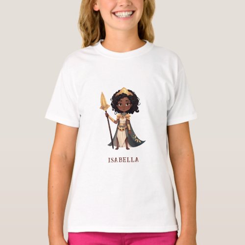 Personalized Name African Little Knight Warrior T_Shirt