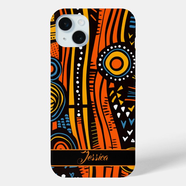 Personalized Name African Print  Case-Mate iPhone Case (Back)