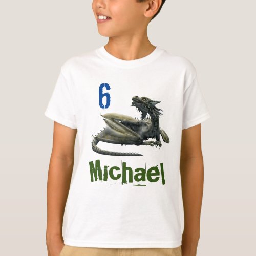 Personalized name Age Dragon T_Shirt