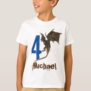 Personalized name Age Flying Dragon Fantasy T-Shirt