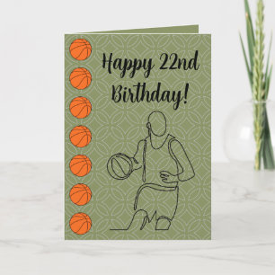 Personalized Name Age Sentiment Sport Basketball Card