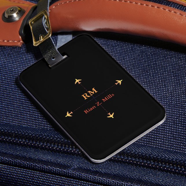 Personalized name airplanes aero style luggage tag (Creator Uploaded)