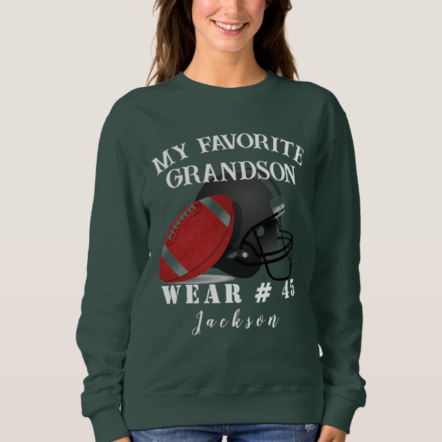 Personalized name American football grandparents  Sweatshirt (Front)