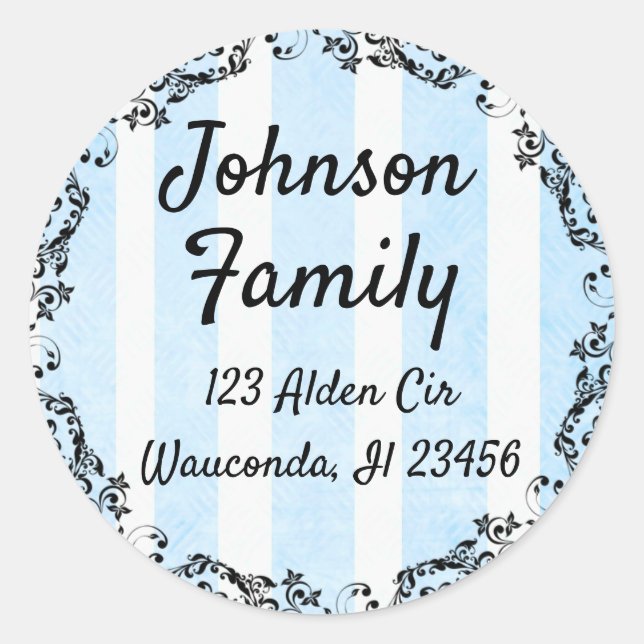 Personalized Name and Address Stickers (Front)