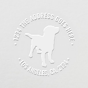 Personalized name and address with dog detail embosser