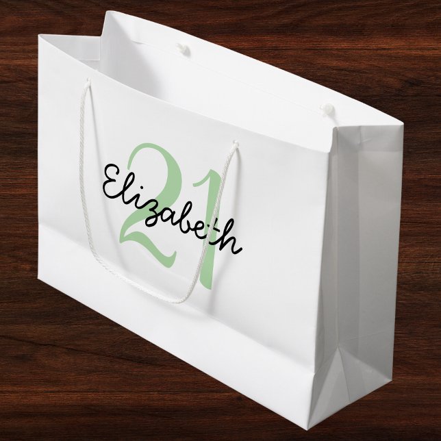 Personalized Name and Age Birthday Large Gift Bag (Creator Uploaded)