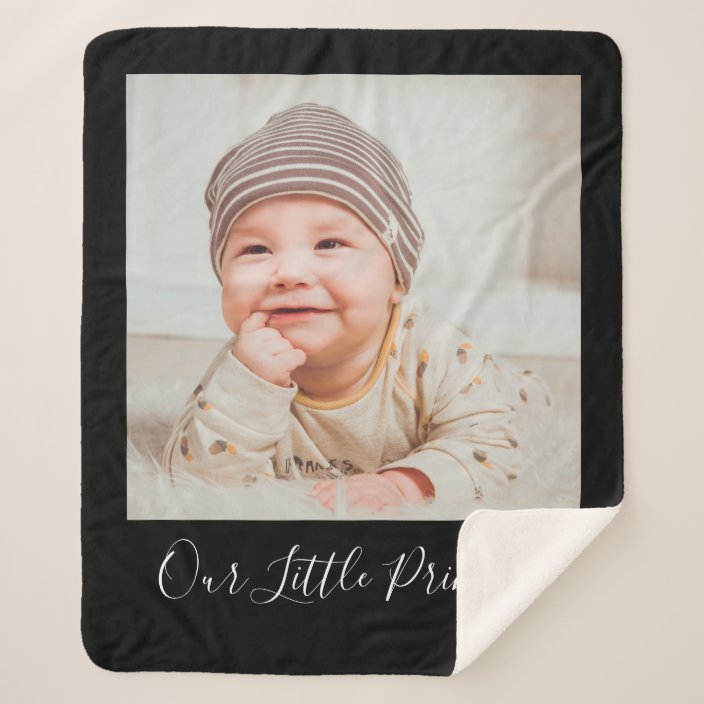 Personalized Name And Custom Photo Sherpa Blanket